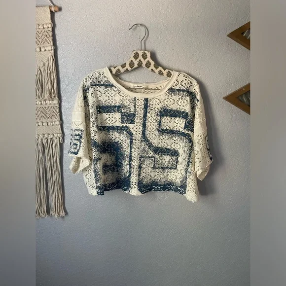 Free People Touchdown Tee Crop Top - Picture 3 of 3